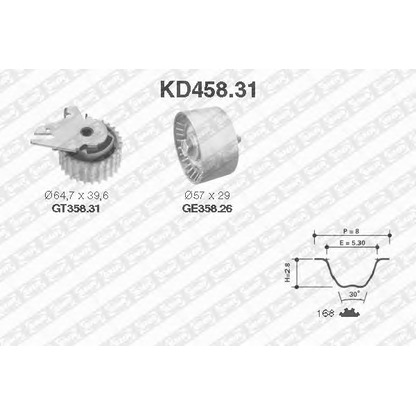 Foto Wellendichtringsatz, Motor SNR KD45831