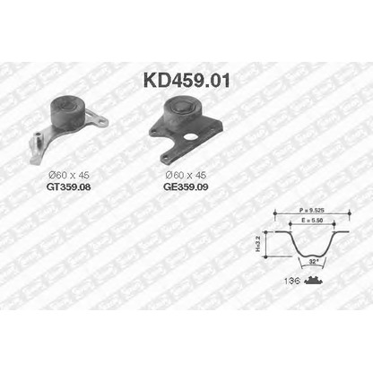 Photo Timing Belt Kit SNR KD45901