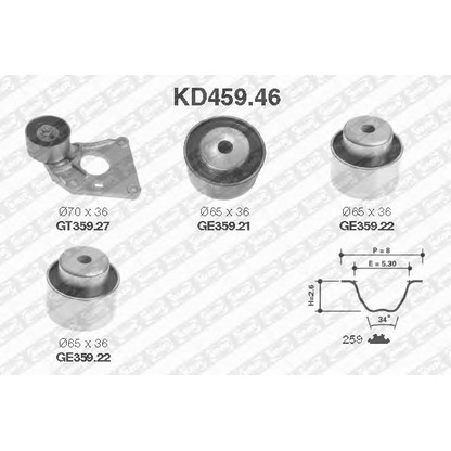 Foto Kit cinghie dentate SNR KD45946