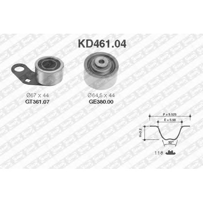 Photo Timing Belt Kit SNR KD46104