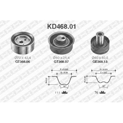 Foto Kit cinghie dentate SNR KD46801