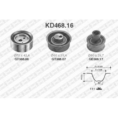 Photo Timing Belt Kit SNR KD46816