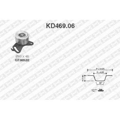 Zdjęcie Zestaw paska rozrządu SNR KD46906