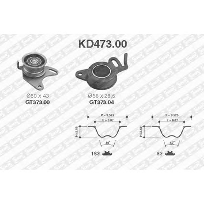 Foto Kit cinghie dentate SNR KD47300