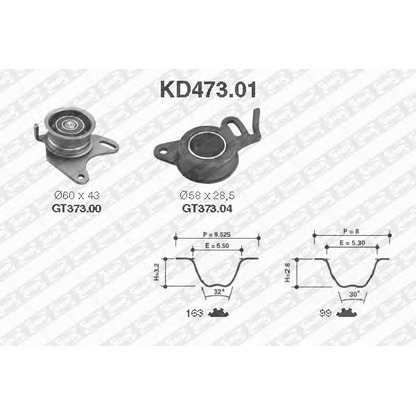 Photo Timing Belt Kit SNR KD47301