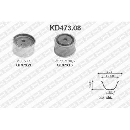 Photo Timing Belt Kit SNR KD47308