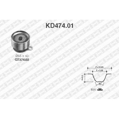 Foto Juego de correas dentadas SNR KD47401