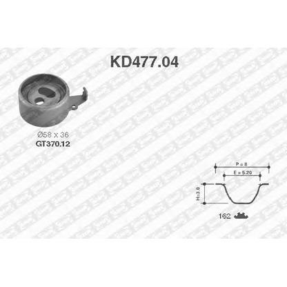 Foto Kit cinghie dentate SNR KD47704