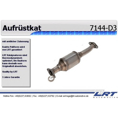 Photo Mounting Kit, catalytic converter LRT 7144D3