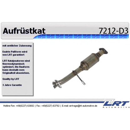 Photo Mounting Kit, catalytic converter LRT 7212D3