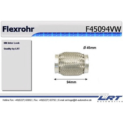 Foto Flexrohr, Abgasanlage; Flexrohr, Abgasanlage LRT F45094VW