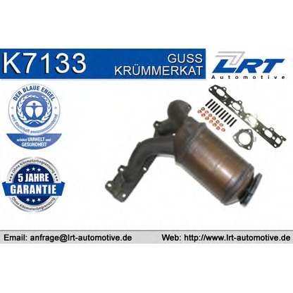 Photo Catalytic Converter; Manifold Catalytic Converter LRT K7133