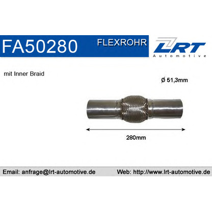 Zdjęcie Przewód elastyczny, układ wydechowy LRT FA50280