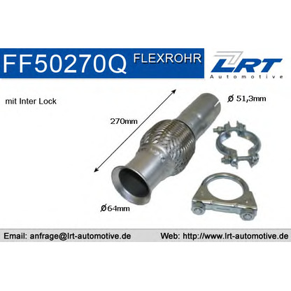 Zdjęcie Przewód elastyczny, układ wydechowy LRT FF50270Q