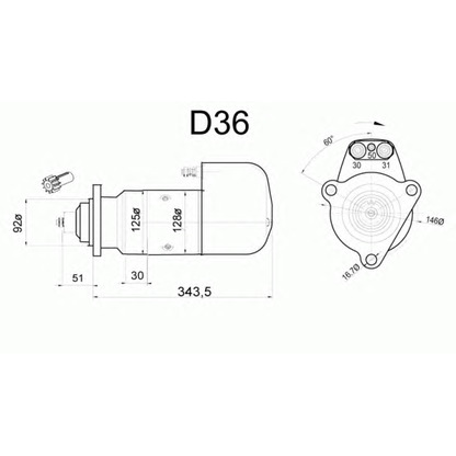 Foto Motor de arranque DELCO REMY 19024186