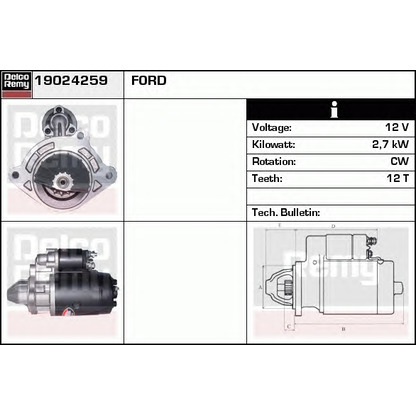 Фото Стартер DELCO REMY 19024259