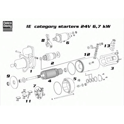 Foto Motor de arranque DELCO REMY 19070035