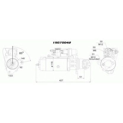 Foto Motor de arranque DELCO REMY 19070042