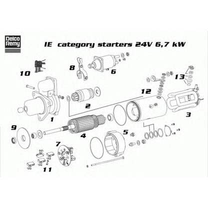 Foto Starter DELCO REMY 19070042