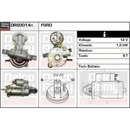 Foto Starter DELCO REMY DRS0014N