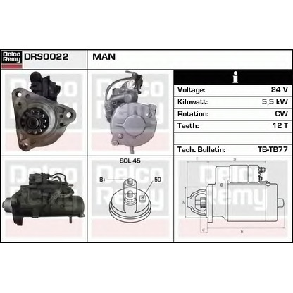 Foto Motorino d'avviamento DELCO REMY DRS0022