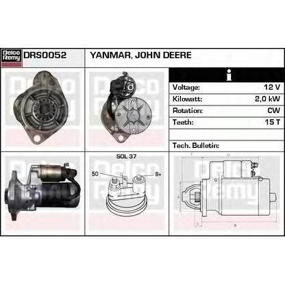 Foto Motor de arranque DELCO REMY DRS0052