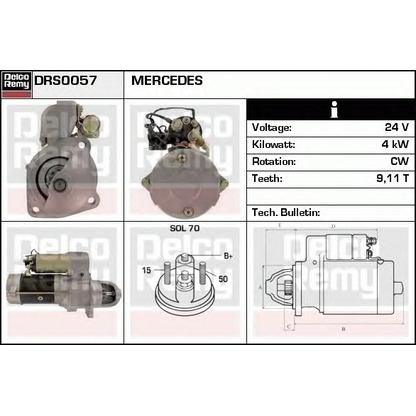 Foto Motorino d'avviamento DELCO REMY DRS0057