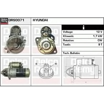 Фото Стартер DELCO REMY DRS0071