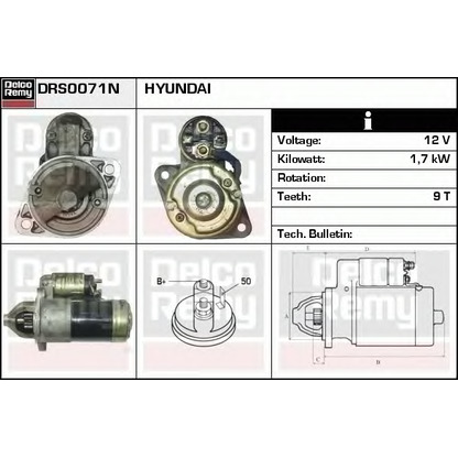 Foto Motorino d'avviamento DELCO REMY DRS0071N