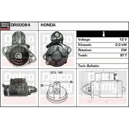 Zdjęcie Rozrusznik DELCO REMY DRS0084