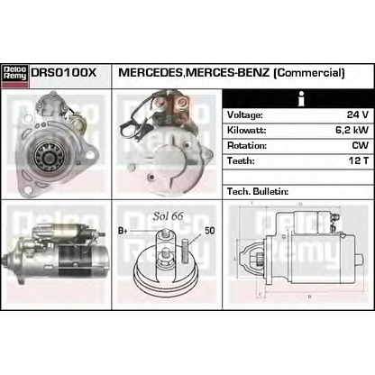 Foto Starter DELCO REMY DRS0100X