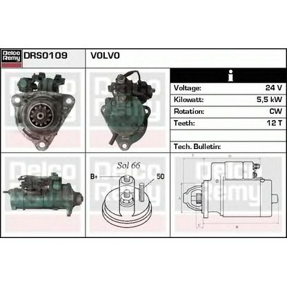 Foto Motorino d'avviamento DELCO REMY DRS0109