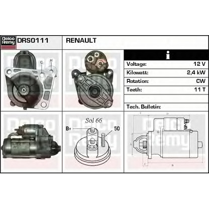 Zdjęcie Rozrusznik DELCO REMY DRS0111