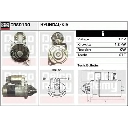 Фото Стартер DELCO REMY DRS0130