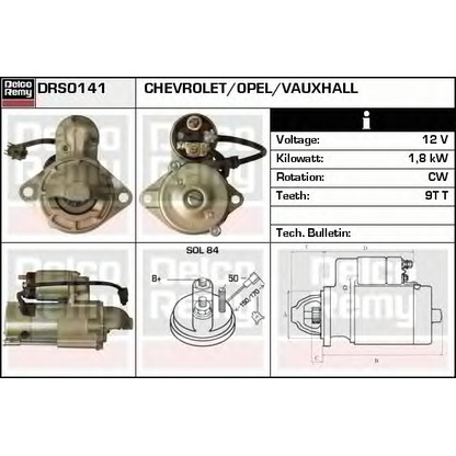 Zdjęcie Rozrusznik DELCO REMY DRS0141