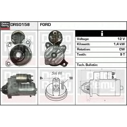 Foto Motor de arranque DELCO REMY DRS0158