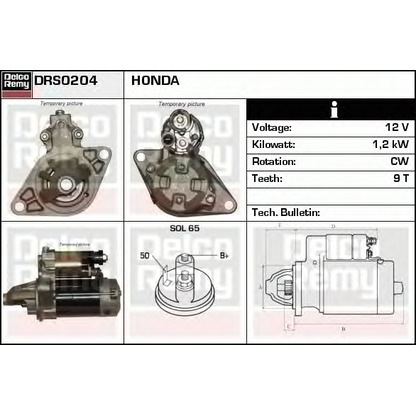 Zdjęcie Rozrusznik DELCO REMY DRS0204