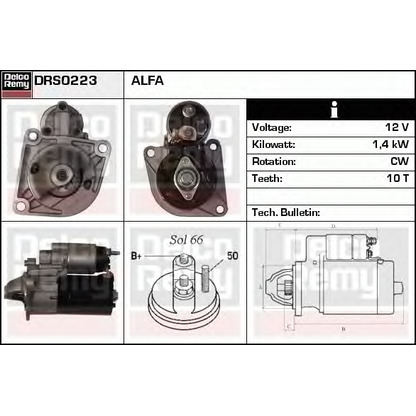 Foto Starter DELCO REMY DRS0223