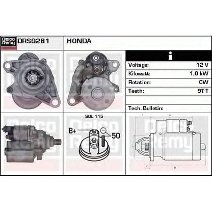 Zdjęcie Rozrusznik DELCO REMY DRS0281