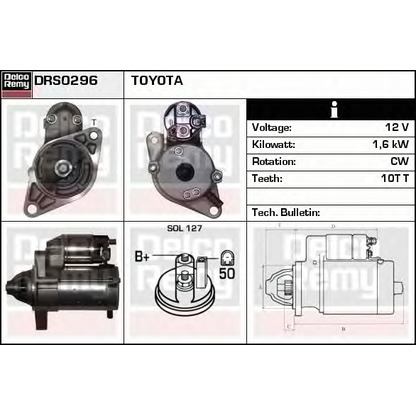 Foto Starter DELCO REMY DRS0296