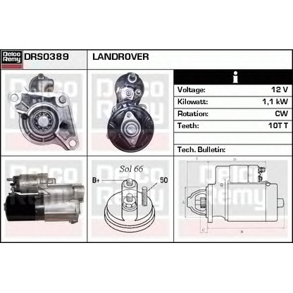 Photo Démarreur DELCO REMY DRS0389