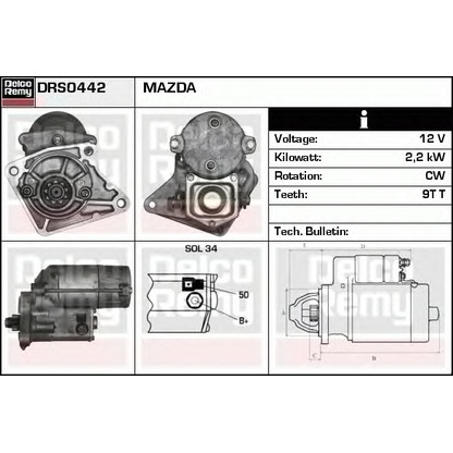 Foto Motorino d'avviamento DELCO REMY DRS0442