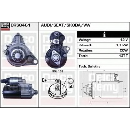 Zdjęcie Rozrusznik DELCO REMY DRS0461