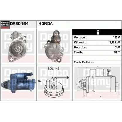 Foto Starter DELCO REMY DRS0464