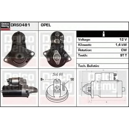 Фото Стартер DELCO REMY DRS0481