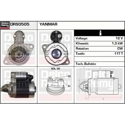 Foto Starter DELCO REMY DRS0505