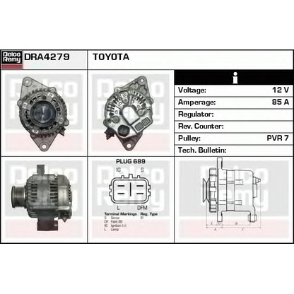 Photo Alternator DELCO REMY DRA4279