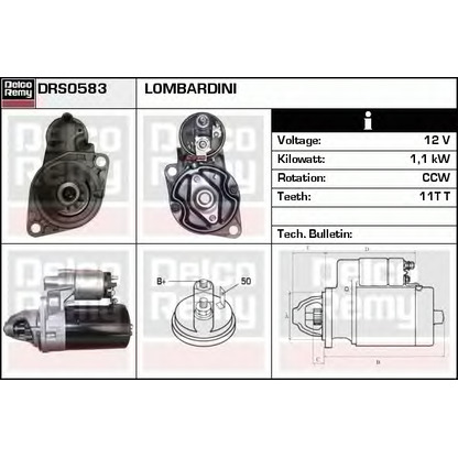 Foto Starter DELCO REMY DRS0583