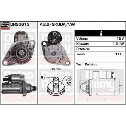 Foto Motorino d'avviamento DELCO REMY DRS0613