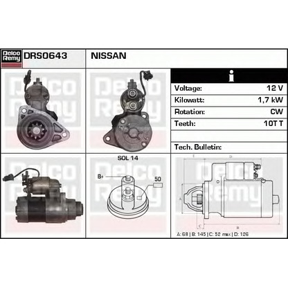 Zdjęcie Rozrusznik DELCO REMY DRS0643